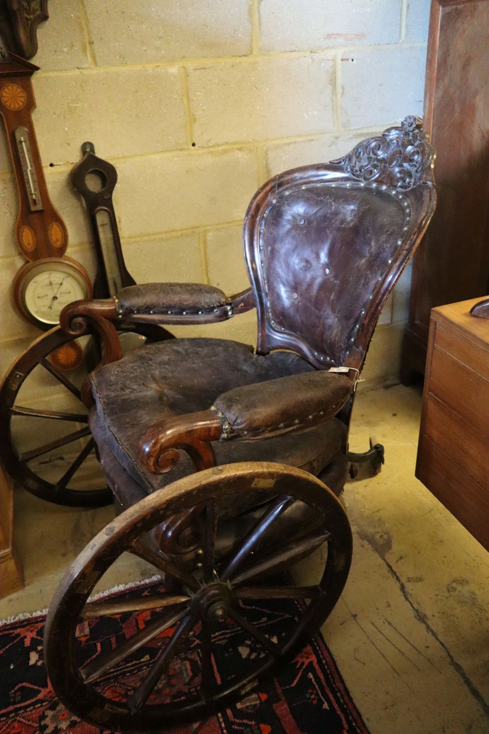 A Regency bath chair, width 76cm